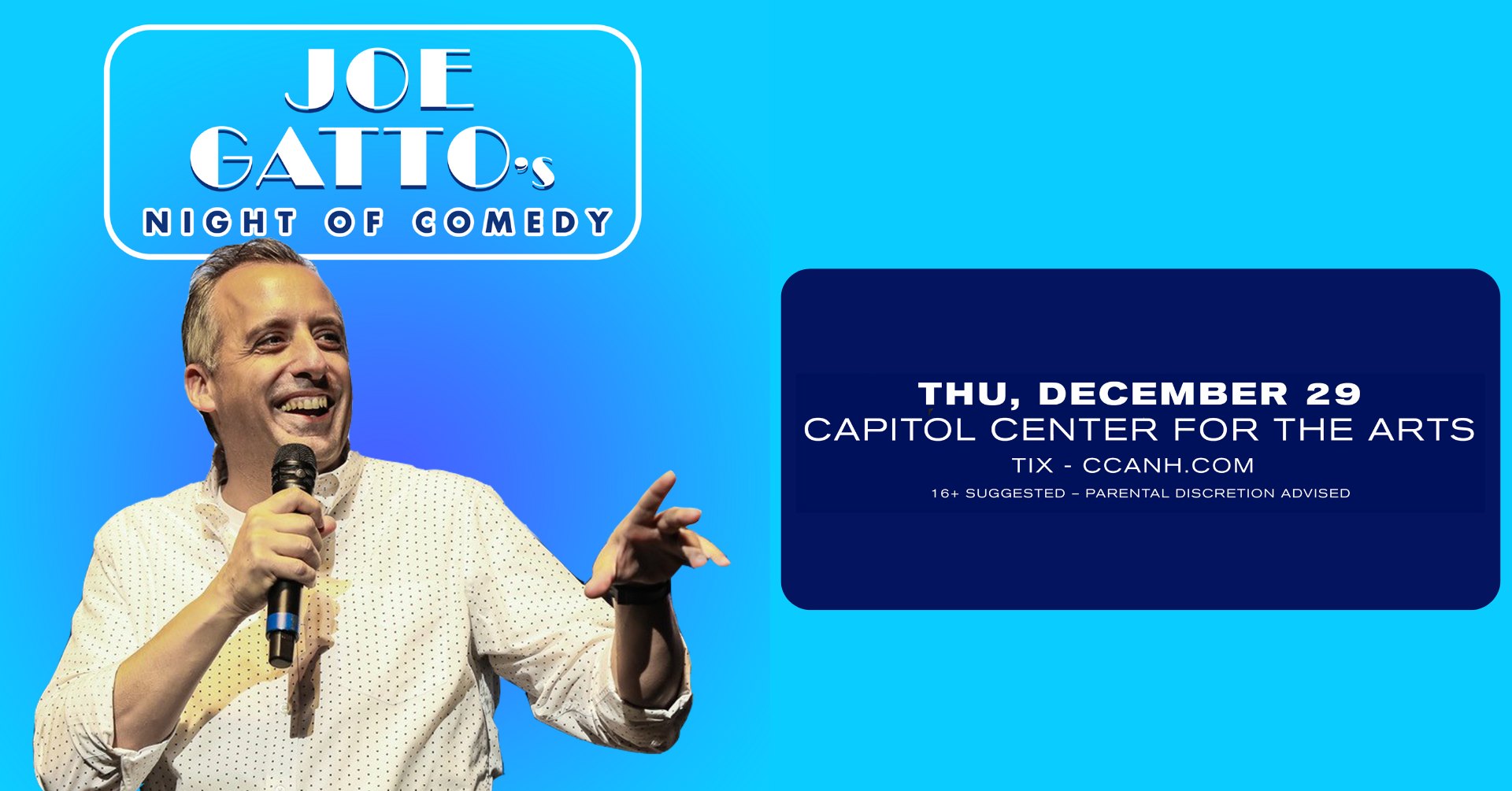 Win Tickets to See Comedian Joe Gatto at Capitol Center For the Arts