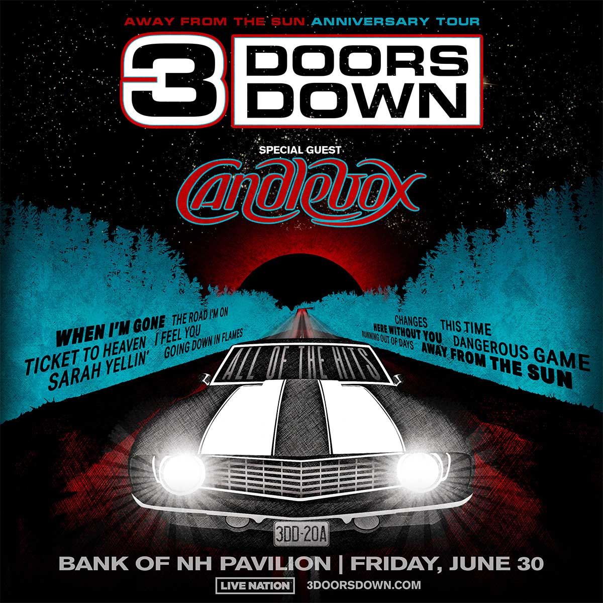 LAST CHANCE To Win Tickets To 3 Doors Down At The Bank Of NH Pavilion!